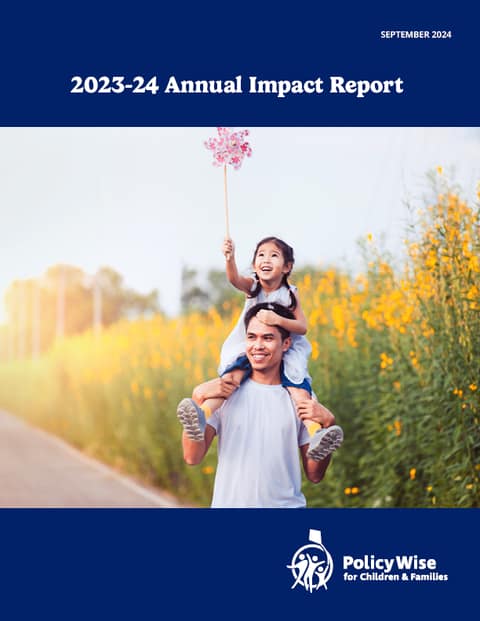PolicyWise 2023–24 Annual Impact Report cover